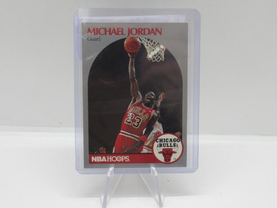 1990-91 NBA HOOPS SET BREAK CHICAGO BULLS MICHAEL JORDAN CARD #65