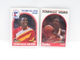 LOT OF 2 - 1989-90 NBA HOOPS SET BREAK ATLANTA HAWKS DOMINIQUE WILKINS CARD #130 & #234
