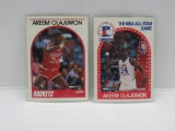 LOT OF 2 - 1989-90 NBA HOOPS SET BREAK HOUSTON ROCKETS AKEEM OLAJUWON CARD #180 & #178