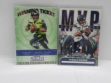 LOT OF 2 - 2020 PANINI CONTENDERS WINNING TICKET & MVP SEATTLE SEAHAWKS RUSSELL WILSON CARDS