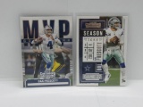 LOT OF 2 - 2020 PANINI CONTENDERS MVP & SEASON TICKETS DALLAS COWBOYS DAK PRESCOTT CARDS