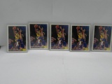 LOT OF 5 - 1992-93 UPPER DECK LOS ANGELES LAKERS MAGIC JOHNSON CARD #32a