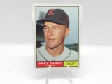 1961 TOPPS SET BREAK KANSAS CITY ATHLETICS ANDY CAREY CARD #518