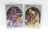 LOT OF 2 - 1990-91 NBA HOOPS SET BREAK. PISTONS ISIAH THOMAS CARD #111 & CHRIS MULLIN CARD #116