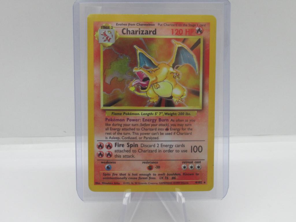 Base Set Charizard HOLO Pokemon card green wings | Proxibid