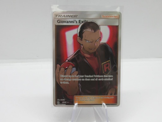 Pokemon Card Hidden Fates Full art Trainer Giovanni's Exile 67/68