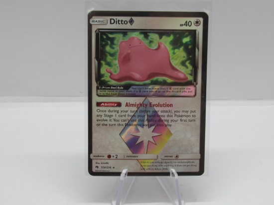 Pokemon Card Lost Thunder Ditto Prism Star 154/214