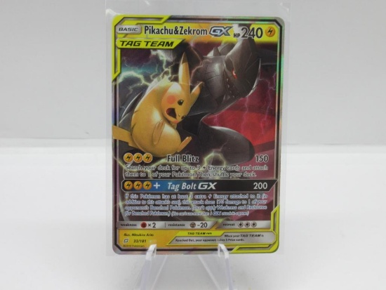 Pokemon Card Team Up Pikachu & Zekrom Ultra Rare 33/181