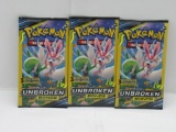 Pokemon Card Booster MINI Packs Unbroken Bonds 3 Total