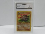 GMA GRADED POKEMON 1999 GREVELER #37 FOSSIL NM 7