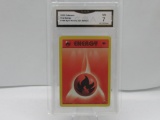 GMA GRADED POKEMON 2000 FIRE ENERGY #128 GYM HEROES 1ST EDITION NM 7