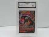 GMA GRADED POKEMON 2020 SWORD & SHIELD HOUNDOOM V #21 DARKNESS ABLAZE GEM MT 10