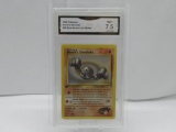 GMA GRADED POKEMON 2000 BROCK'S GEODUDE #66 GYM HEROES 1ST EDITION NM+ 7.5