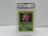 GMA GRADED POKEMON 2000 ERIKA'S EXEGGCUTE #77 GYM HEROES 1ST EDITION NM+ 7.5