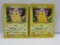 2 Count Lot of VINTAGE Base Set Unlimited PIKACHU Pokemon Cards