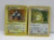 2 Count Lot of VINTAGE Base Set Unlimited HOLO Pokemon Cards