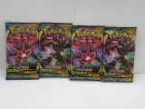 4 Count Lot of Factory Sealed Pokemon DARKNESS ABLAZE 10 Card Booster Packs