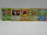 5 Count Lot of VINTAGE 1st Edition Pokemon Cards from AWESOME Collection