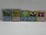 5 Count Lot of VINTAGE 1st Edition Pokemon Cards from AWESOME Collection