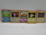 5 Count Lot of VINTAGE 1st Edition Pokemon Cards from AWESOME Collection