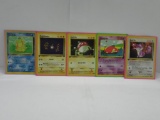 5 Count Lot of VINTAGE 1st Edition Pokemon Cards from AWESOME Collection