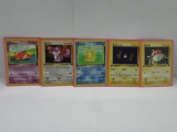 5 Count Lot of VINTAGE 1st Edition Pokemon Cards from AWESOME Collection