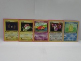 5 Count Lot of VINTAGE 1st Edition Pokemon Cards from AWESOME Collection