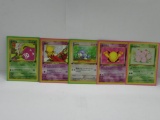 5 Count Lot of VINTAGE 1st Edition Pokemon Cards from AWESOME Collection