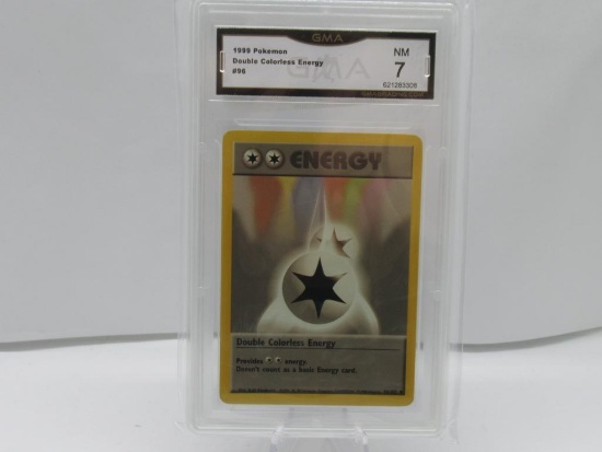 GMA GRADED POKEMON 1999 DOUBLE COLORIESS ENERGY #96 NM 7