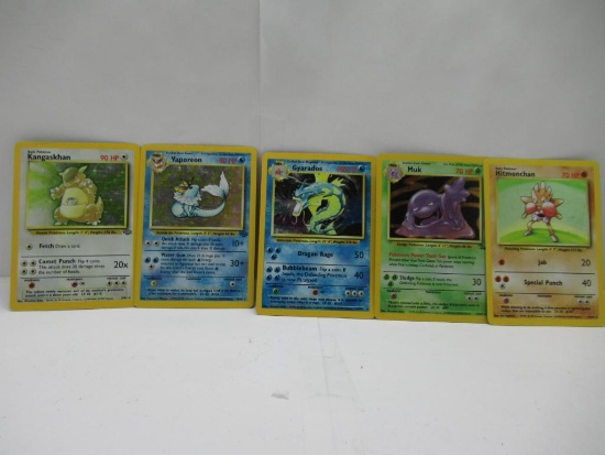 Lot of 5 Vintage HOLOFOIL RARE Pokemon Cards from Big Collection Haul