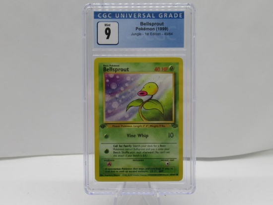CGC Graded 1999 Pokemon JUNGLE 1st Edition Mint 9 - BELLSPROUT 49/64