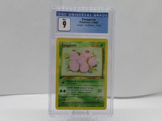 CGC Graded 1999 Pokemon JUNGLE 1st Edition Mint 9 - EXEGGCUTE 52/64