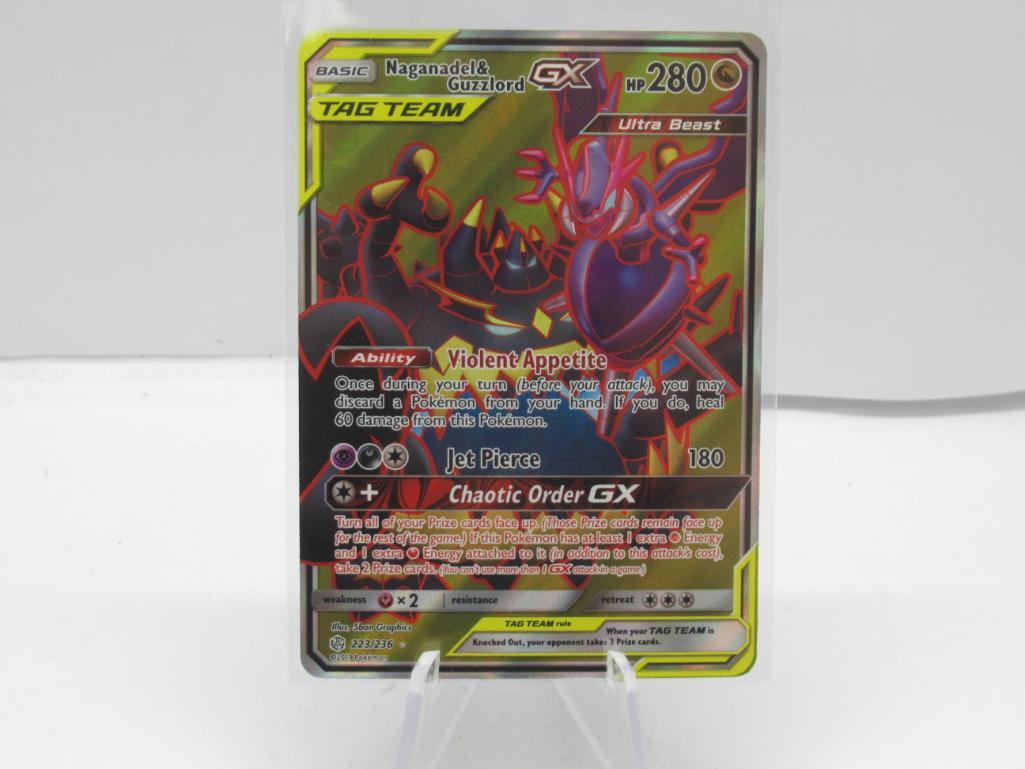 guzzlord gx pokemon card Sun and Moon Crimson Invasion #116/111 Secret Rare  Rotterdam Comics Evolves from null Type Naganadel & Guzzlord GX 223/236