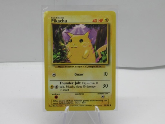 Pokemon Card Base Set Yellow Cheeks Pikachu