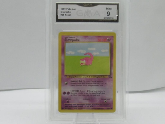 GMA GRADED POKEMON 1999 SLOWPOKE #55 FOSSIL MINT 9