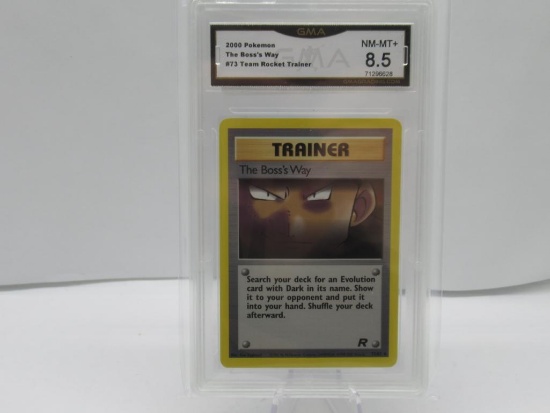 GMA GRADED POKEMON 2000 THE BOSS'S WAY #73 TEAM ROCKET TRAINER NM-MT+ 8.5