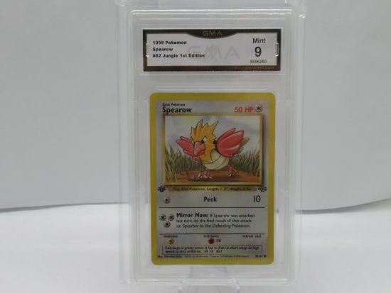 GMA GRADED POKEMON 1999 SPEAROW #62 JUNGLE 1ST EDITION MINT 9