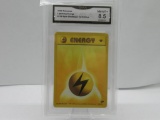 GMA GRADED POKEMON 2000 LIGHTNING ENERGY #130 GYM CHALLENGE 1ST EDITION NM-MT+ 8.5