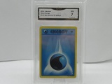GMA GRADED POKEMON 2000 WATER ENERGY #132 GYM HEROES 1ST EDITION NM 7