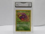 GMA GRADED POKEMON 1999 EKANS #46 FOSSIL EX-NM 6