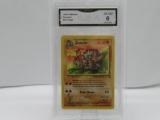 GMA GRADED POKEMON 1999 GRAVELER #37 FOSSIL EX-NM 6