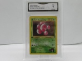 GMA GRADED POKEMON 2000 ERIKA'S EXEGGCUTE #77 GYM HEROES 1ST EDITION NM 7