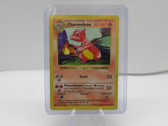 1999 Pokemon Base Set Shadowless #24 CHARMELEON Vintage Trading Card