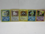 Vintage Lot of 5 HOLOFOIL RARE Pokemon WOTC Trading Cards from Cool Collection