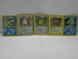 Vintage Lot of 5 HOLOFOIL RARE Pokemon WOTC Trading Cards from Cool Collection