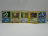 Vintage Lot of 5 HOLOFOIL RARE Pokemon WOTC Trading Cards from Cool Collection