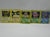 Vintage Lot of 5 BLACK STAR RARE WOTC Pokemon Trading Cards from Cool Collection