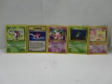 Vintage Lot of 5 1ST EDITION WOTC Pokemon Trading Cards from Cool Collection