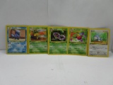 Vintage Lot of 5 1ST EDITION WOTC Pokemon Trading Cards from Cool Collection