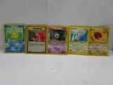 Vintage Lot of 5 1ST EDITION WOTC Pokemon Trading Cards from Cool Collection